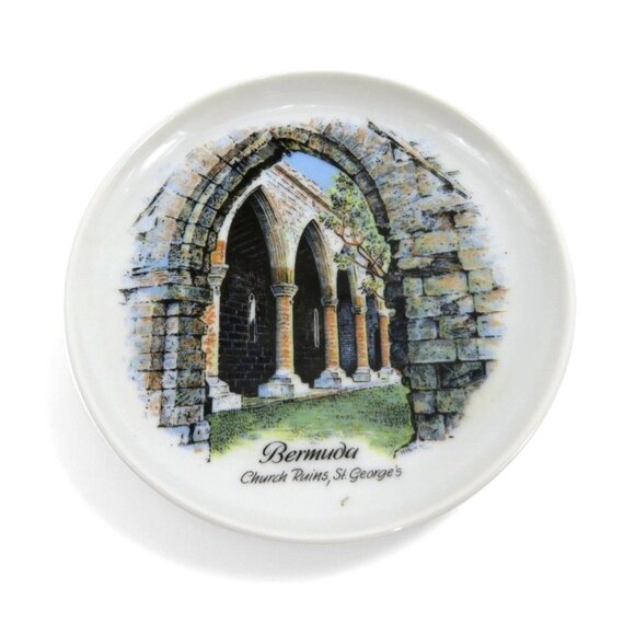 KAISER BERMUDA Souvenir Small Plates Set of 4 Scenic Landmarks 4.5" Vintage - Picture 7 of 11
